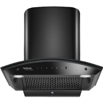 Hindware 60 Centimeter KA Cookerhood Celesia Blk Autoclean 60 IN (521458) 1500 m³/hr Auto Clean Touch & Gesture Control Filterless Wall Mounted Chimney (Black)